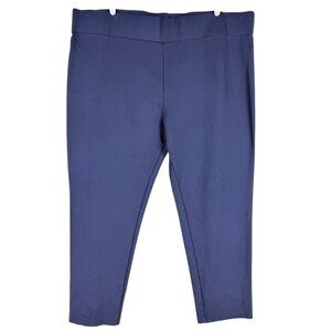 Lori Goldstein LOGO Women's Pull-on Stretch Blue Cropped Pants Plus Size 3X NWOT